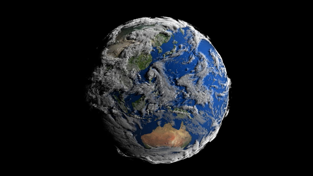 Volume Rendered Global Atmospheric Model